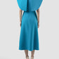 Conductor cyan blue midi-dress