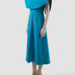 Conductor cyan blue midi-dress