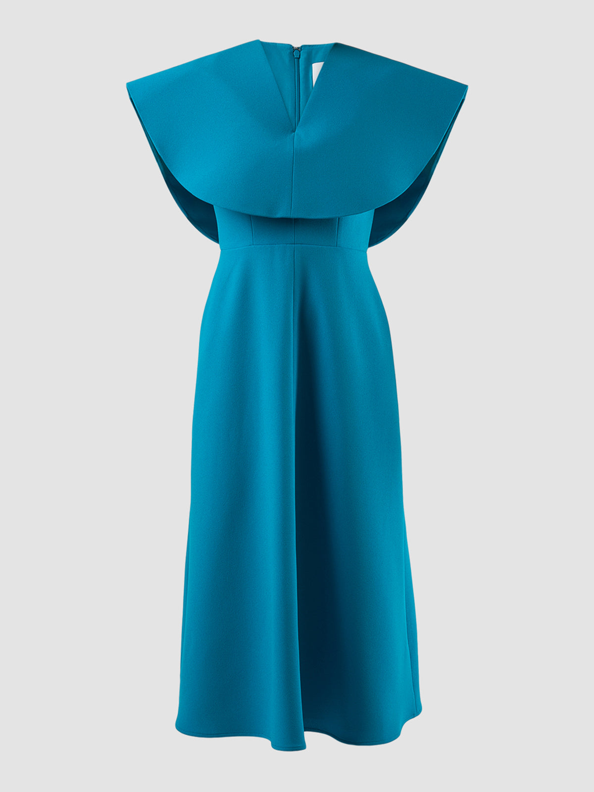 Conductor cyan blue midi-dress