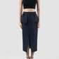 Dark blue Prawn midi skirt