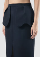 Dark blue Prawn midi skirt