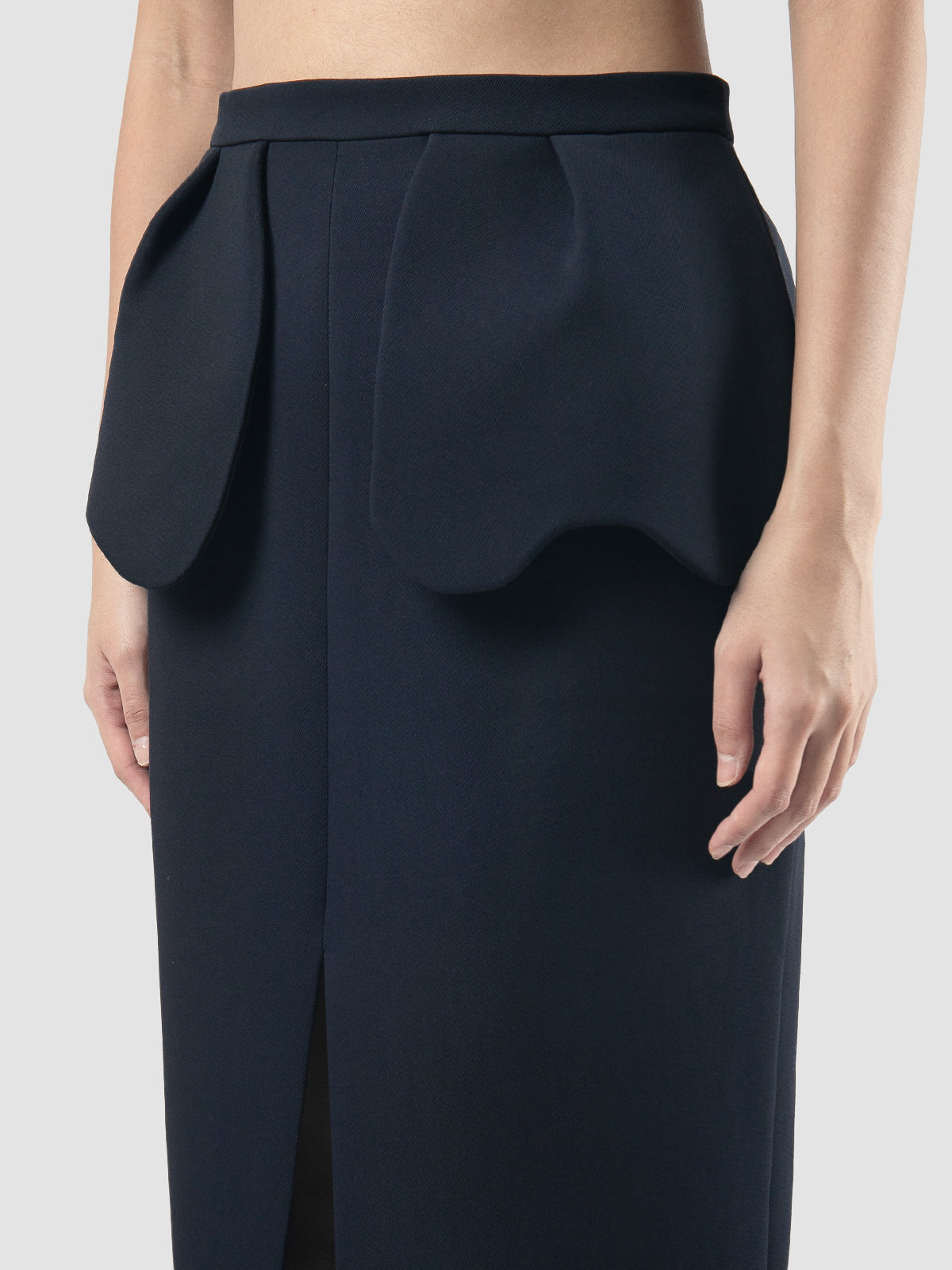 Dark blue Prawn midi skirt