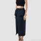 Dark blue Prawn midi skirt