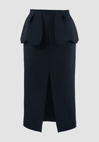 Dark blue Prawn midi skirt