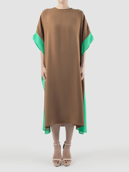 Chalumeau clay brown maxi kaftan dress