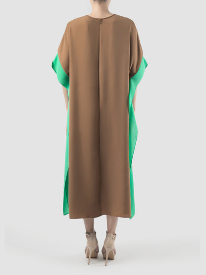 Chalumeau clay brown maxi kaftan dress