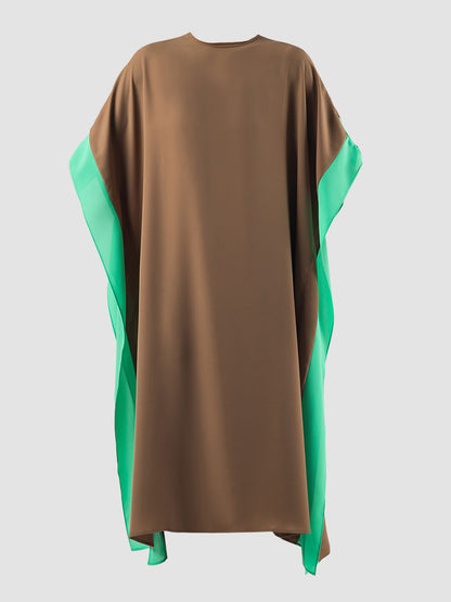 Chalumeau clay brown maxi kaftan dress