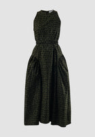 Green Seagull printed maxi dress