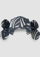 Dark blue Tone cap with scalloped bow