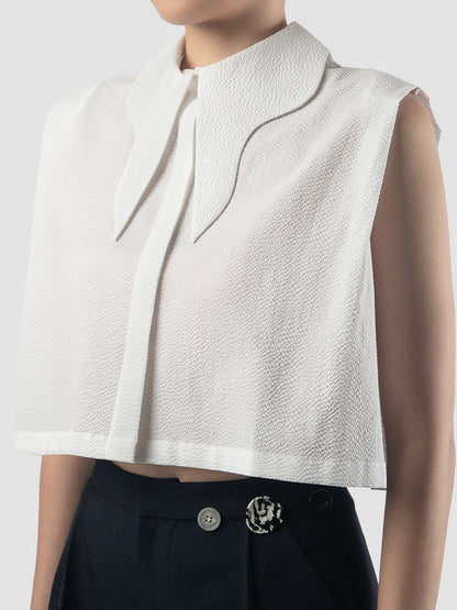 White Clam cropped shirt