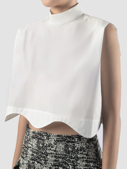 White Chub cropped blouse