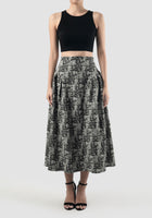 Cod Skirt In Crinkled Black