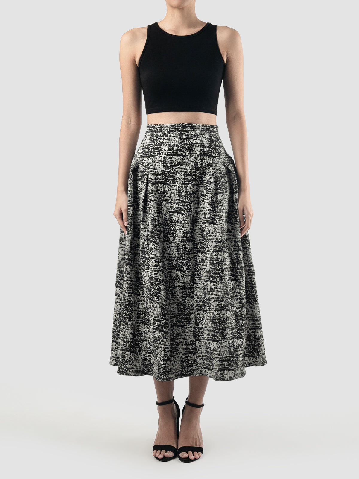 Cod Skirt In Crinkled Black