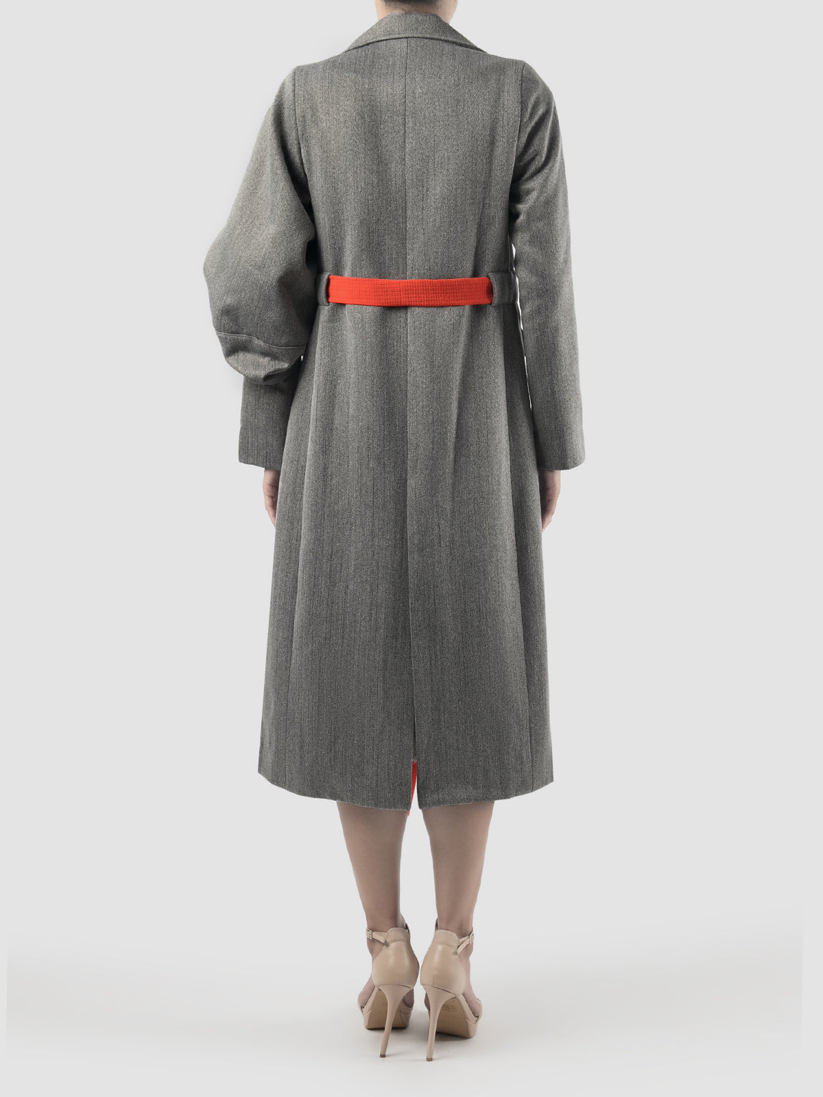 Excavation Long Outerwear In Grey