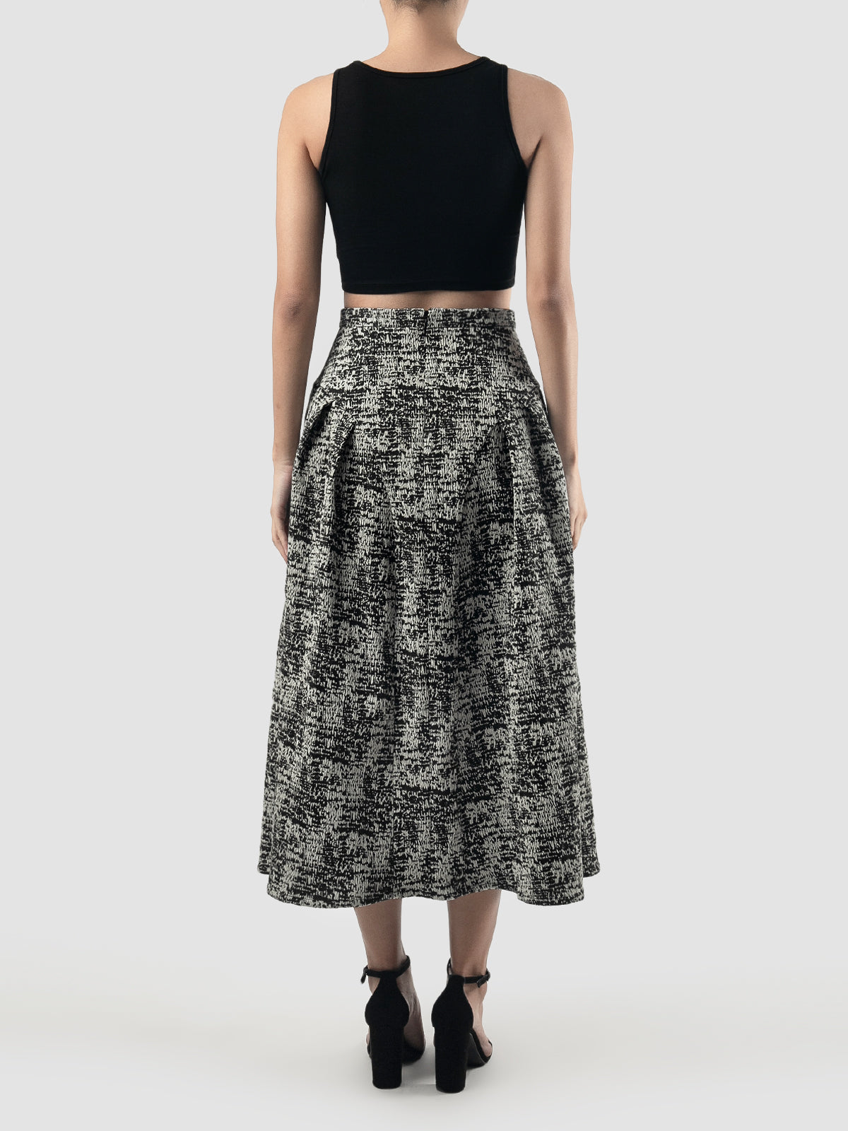 Cod Skirt In Crinkled Black