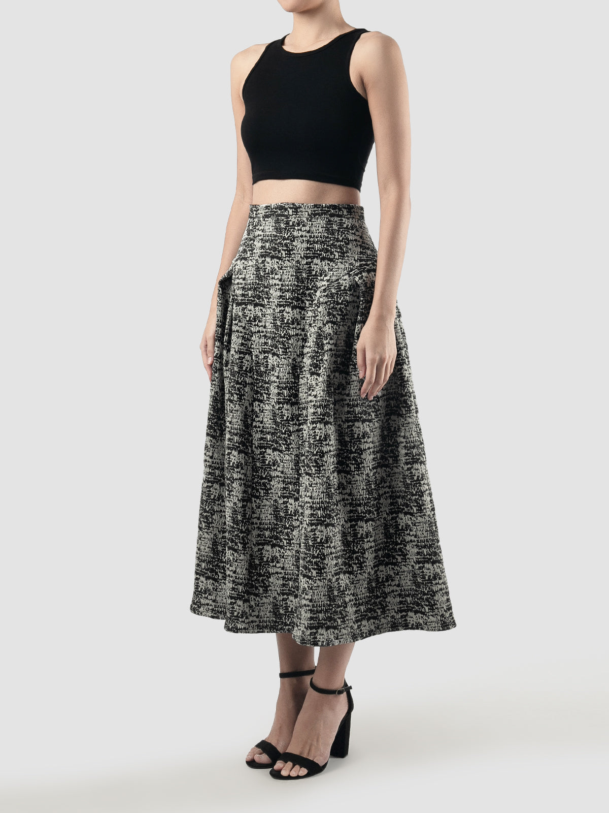 Cod Skirt In Crinkled Black