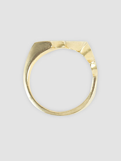 Gold Bitten signet ring