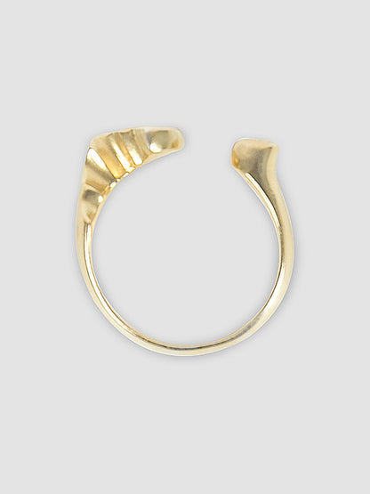 Gold half Bitten ring