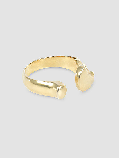 Gold half Bitten ring