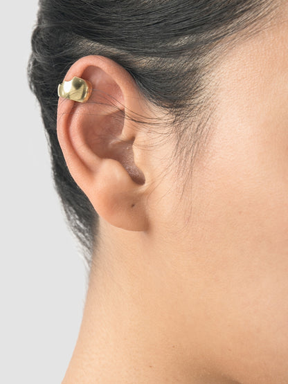 Gold bitten ear cuff