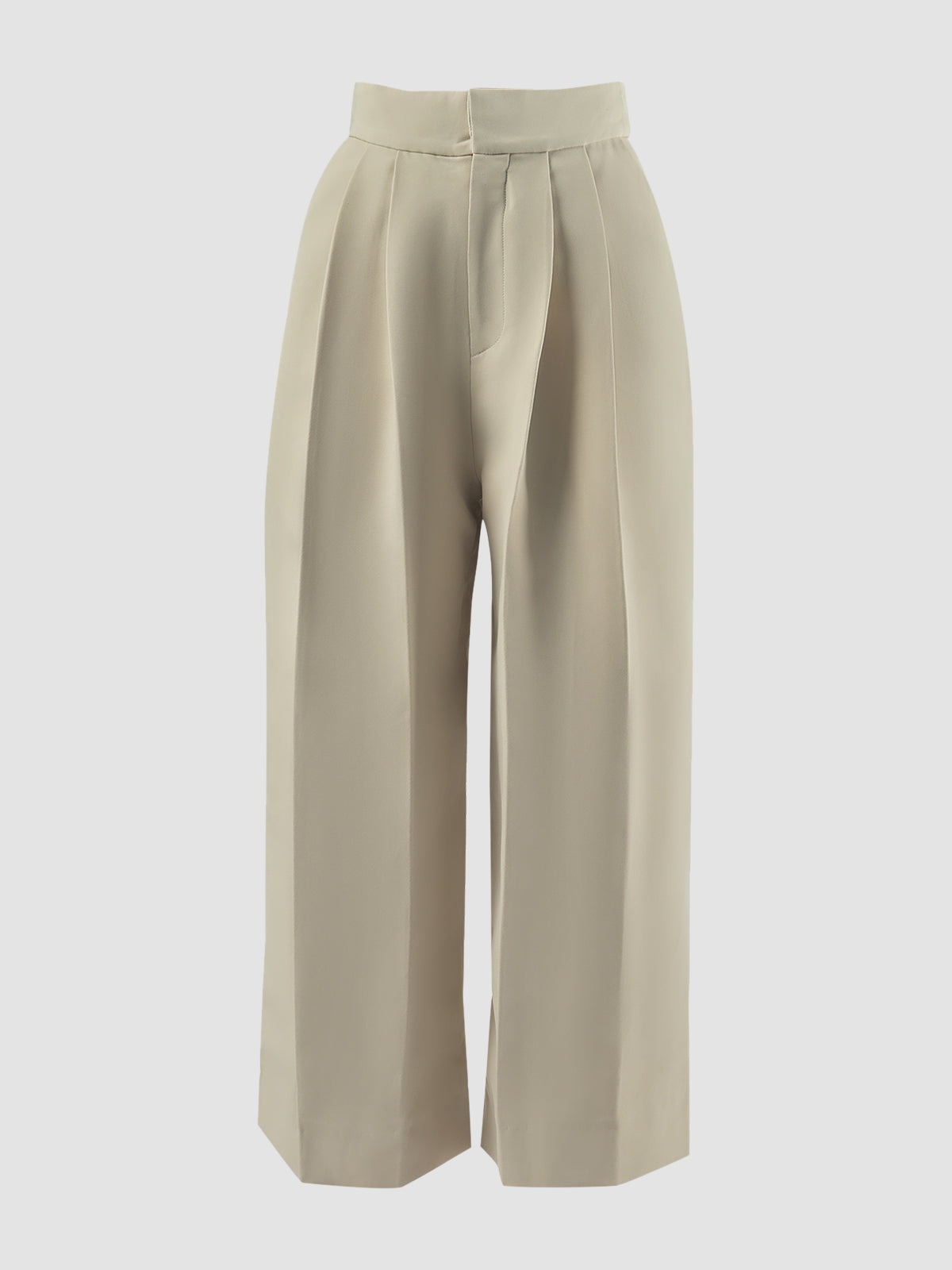 Eggshell white tailored pleated pants