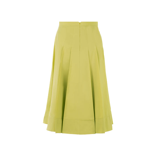 Chartreuse Pruinosa Fold Skirt