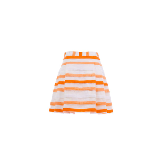 Tangerine Nutan Fold Skirt