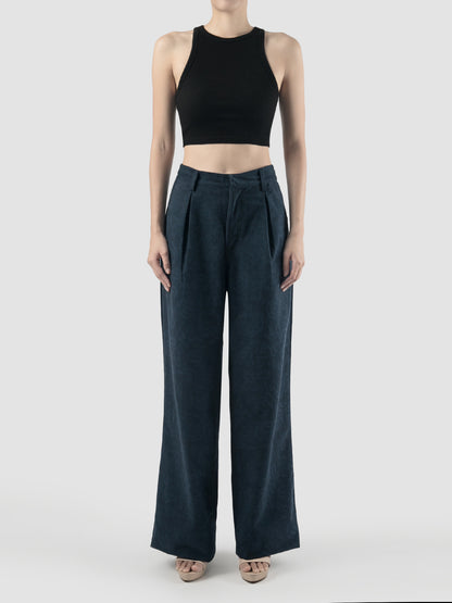 Blue TLS jacquard basic pants