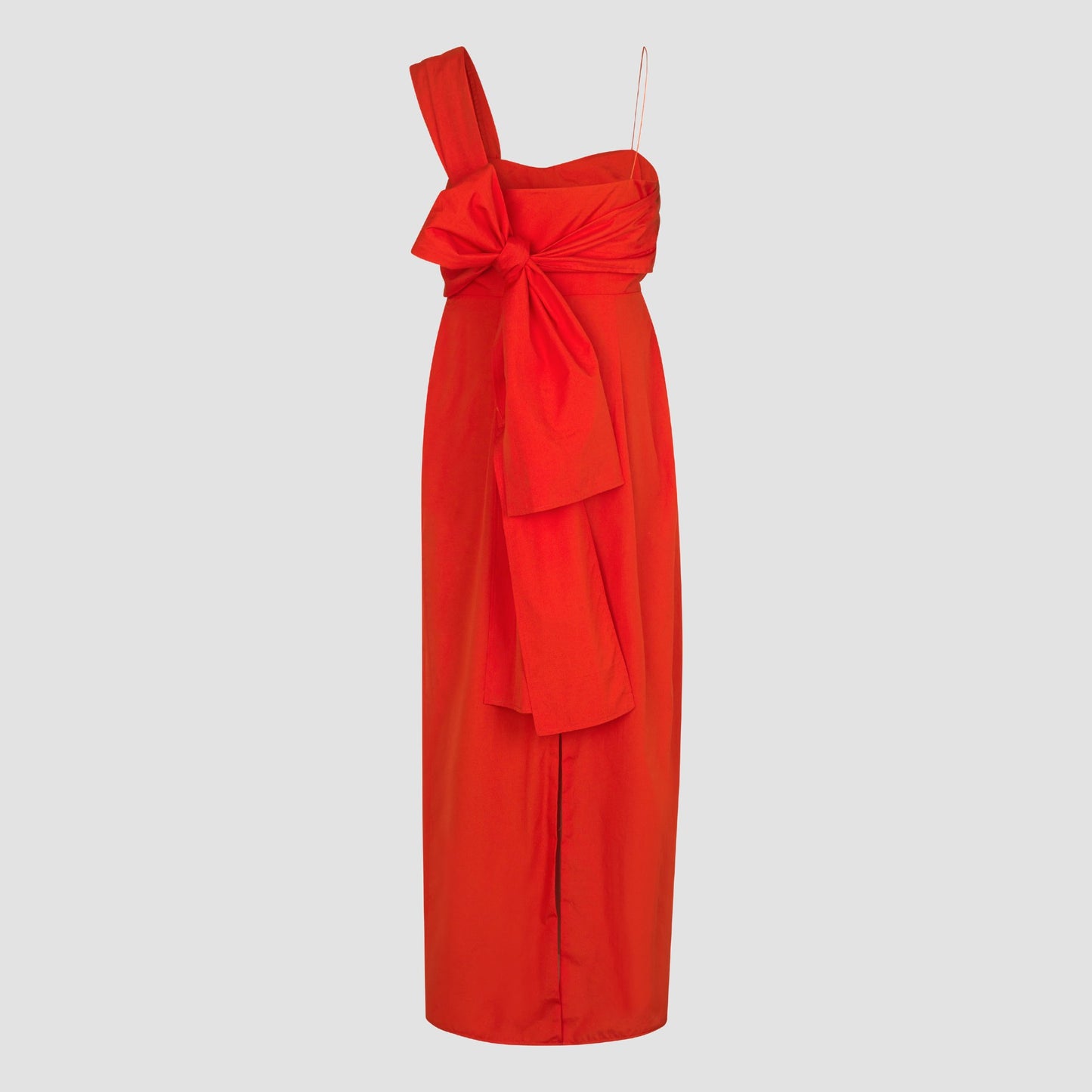 Poppy red Valentina cotton long dress