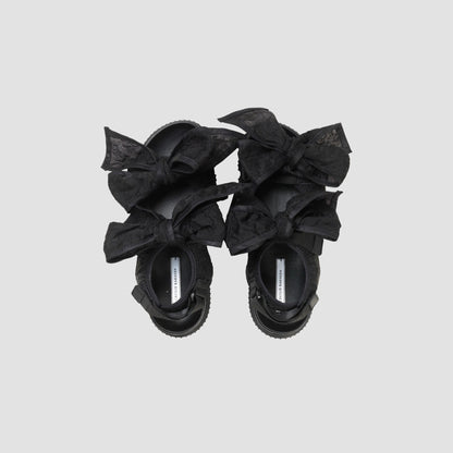 Black Valeria Margueritte cloqué Sandal