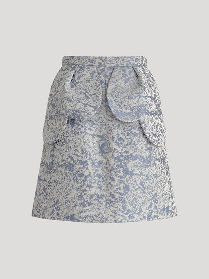 Berlan blue jacquard mini skirt