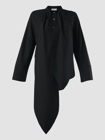 Big Bow black poplin shirt