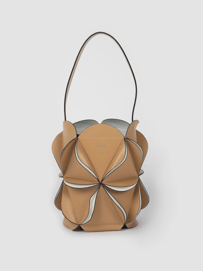 Beige Origami bucket bag