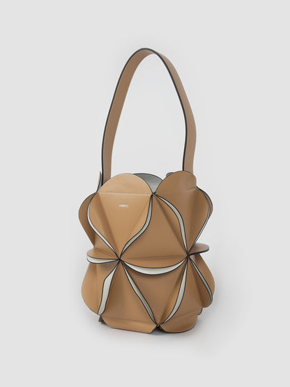 Beige Origami bucket bag