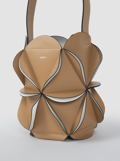 Beige Origami bucket bag