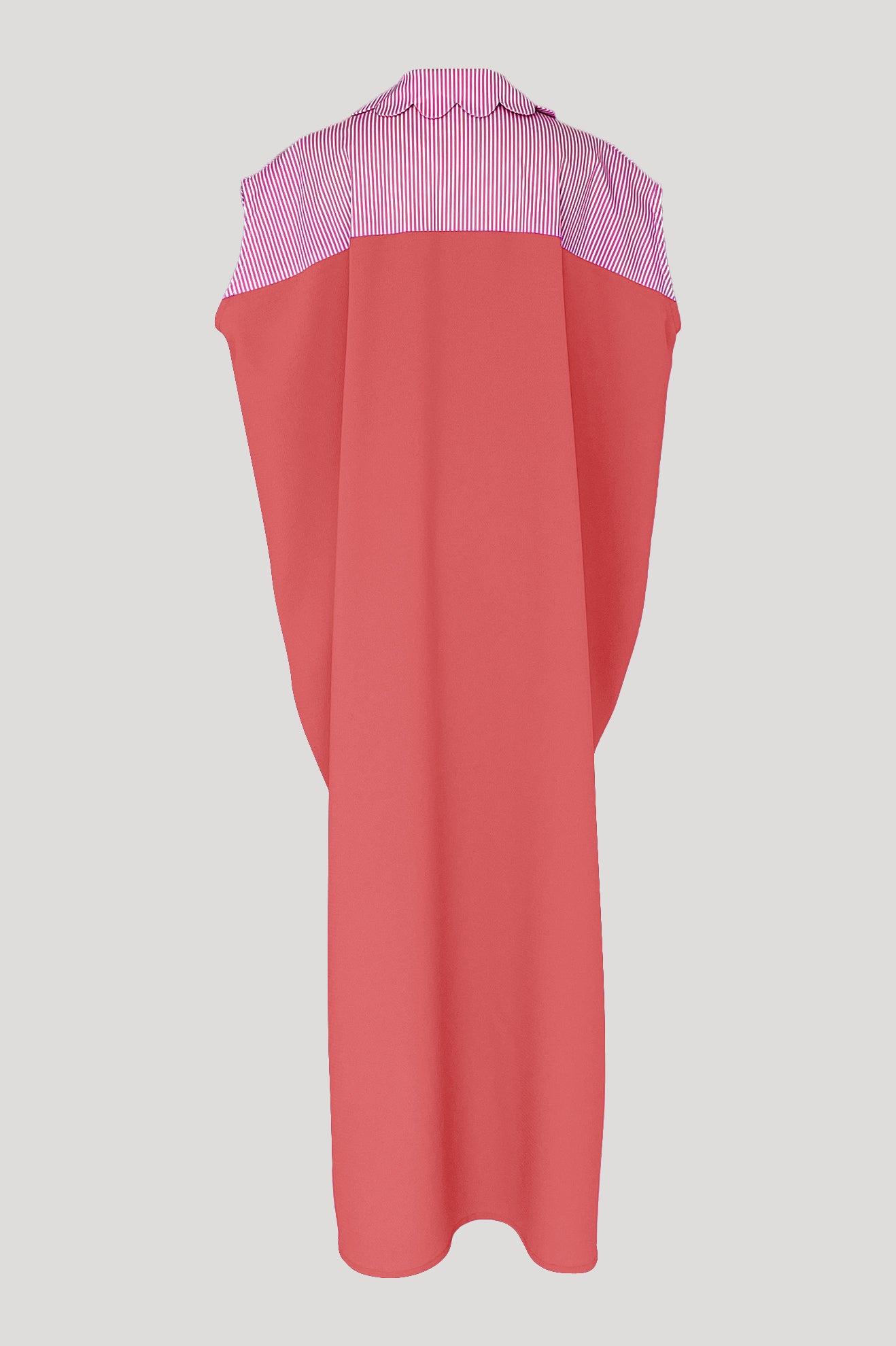 Crescendo salmon pink maxi shirt dress