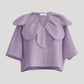 Dames lavender purple scalloped blouse