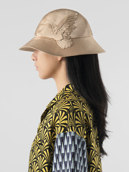 Bird beige bucket hat