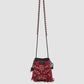 Jewel Orange Embellished Mini Bucket Bag