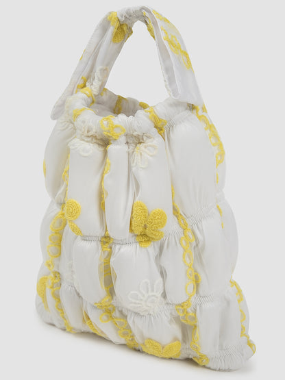 Leya yellow drawstring bag