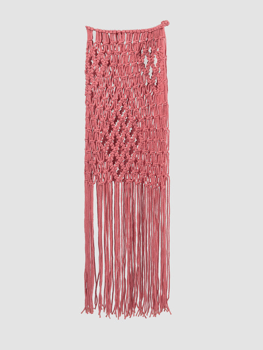 Lenka pink macrame apron