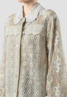 White Guipure Cotton Lace Blouse