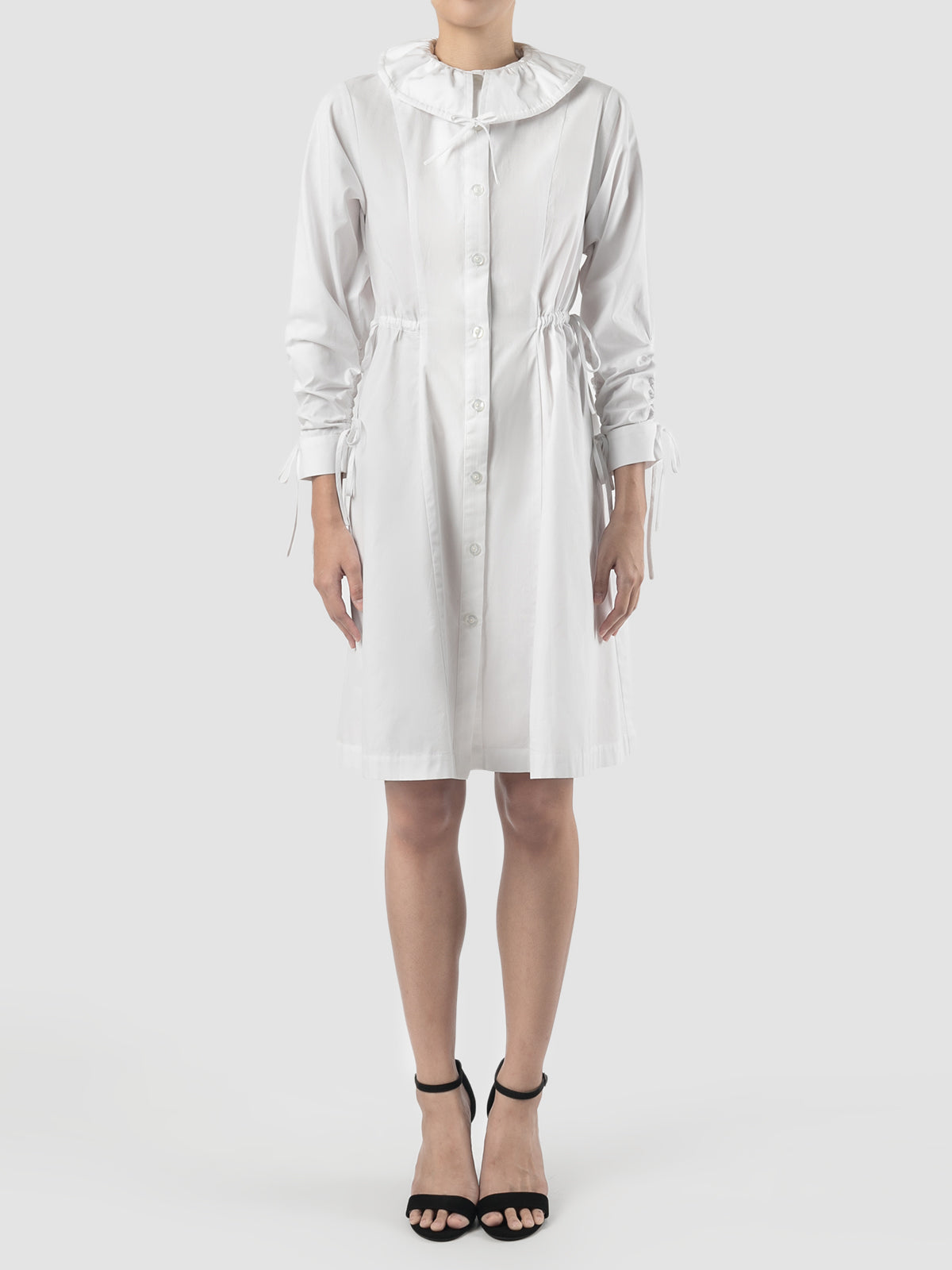 Sola white mini shirt-dress jacket