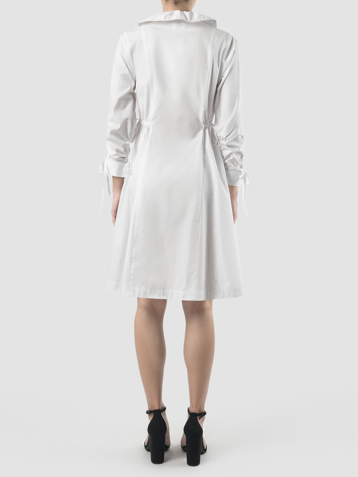 Sola white mini shirt-dress jacket