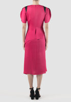 Fuschia Hexa asymmetrical dress