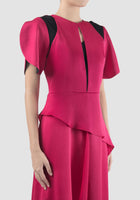 Fuschia Hexa asymmetrical dress