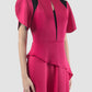 Fuschia Hexa asymmetrical dress