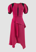 Fuschia Hexa asymmetrical dress