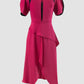 Fuschia Hexa asymmetrical dress