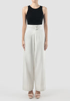 Lava white high-waisted long pants